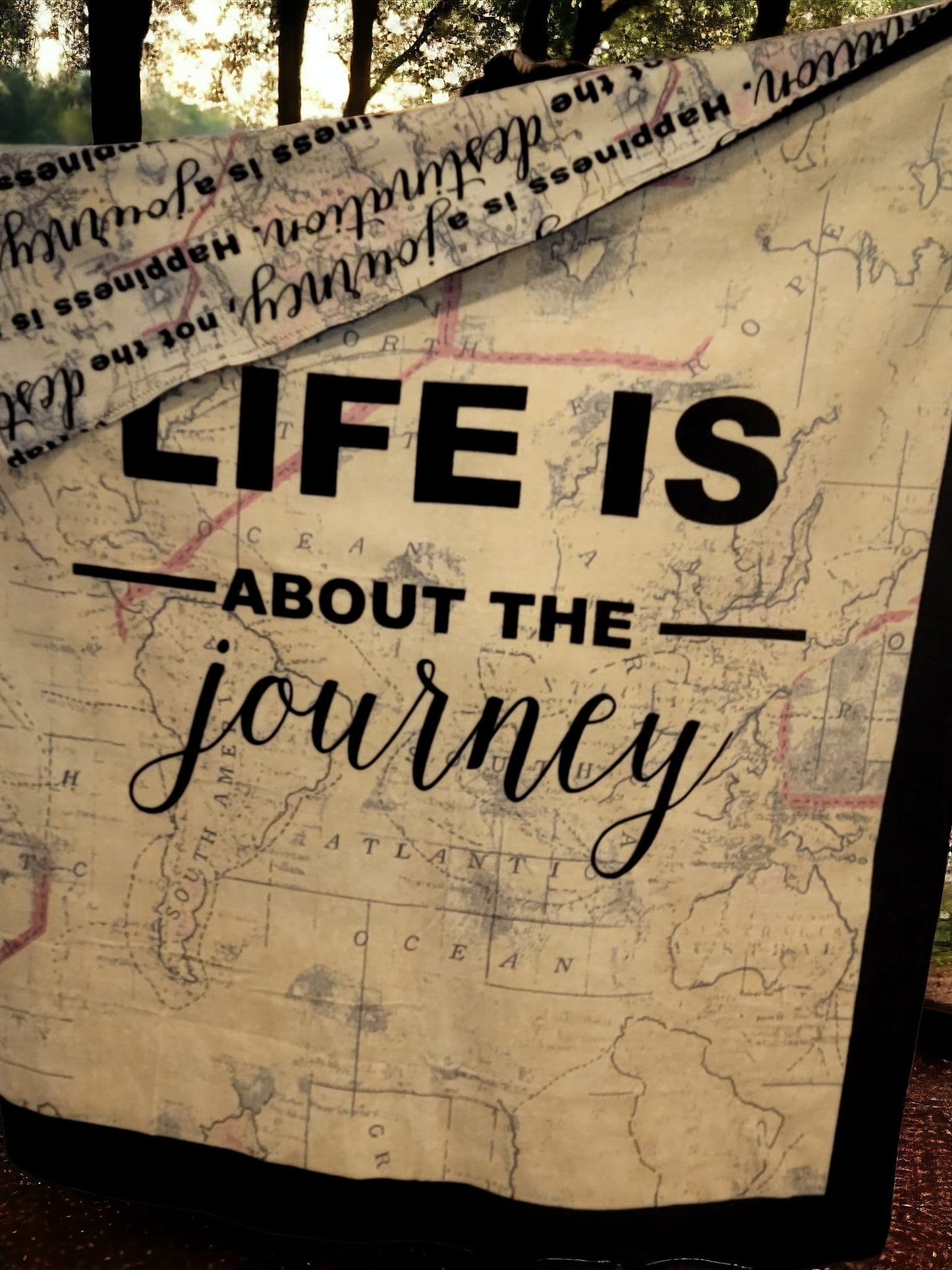 Life Is About The Journey - Double Fleece Blankets