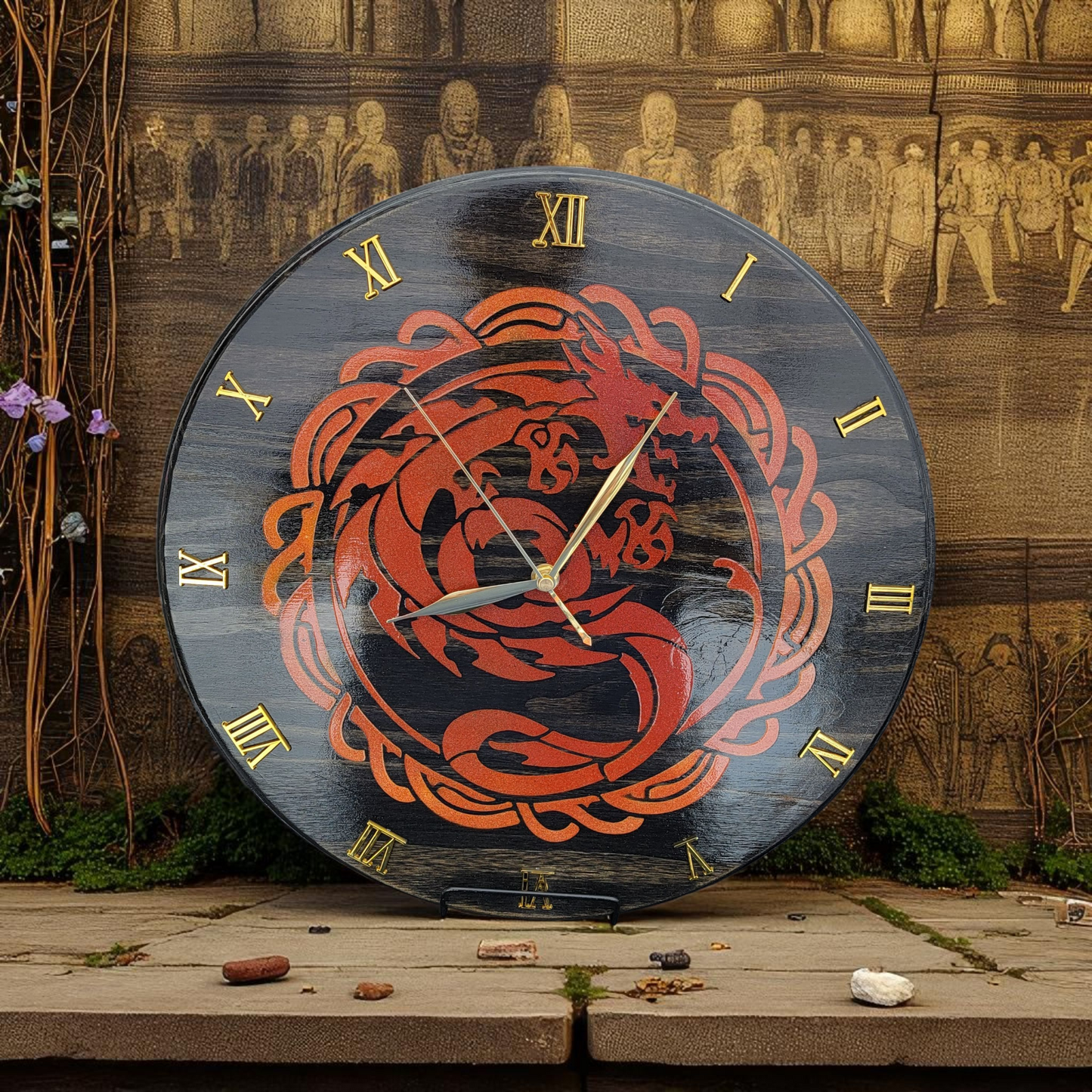 Dragon 15" Clock